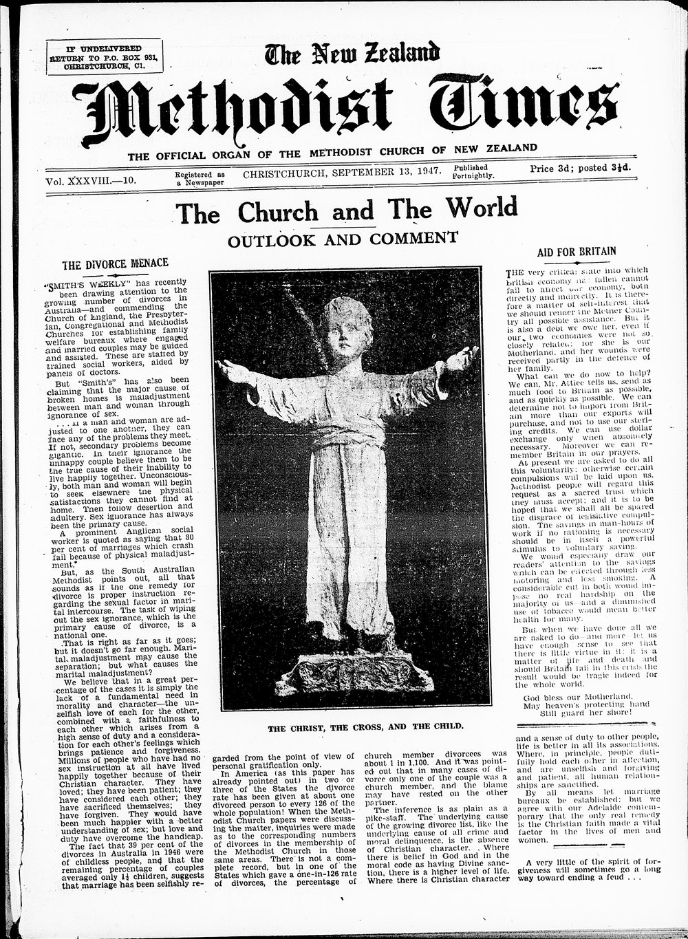 The New Zealand Methodist Times: 13th September 1947