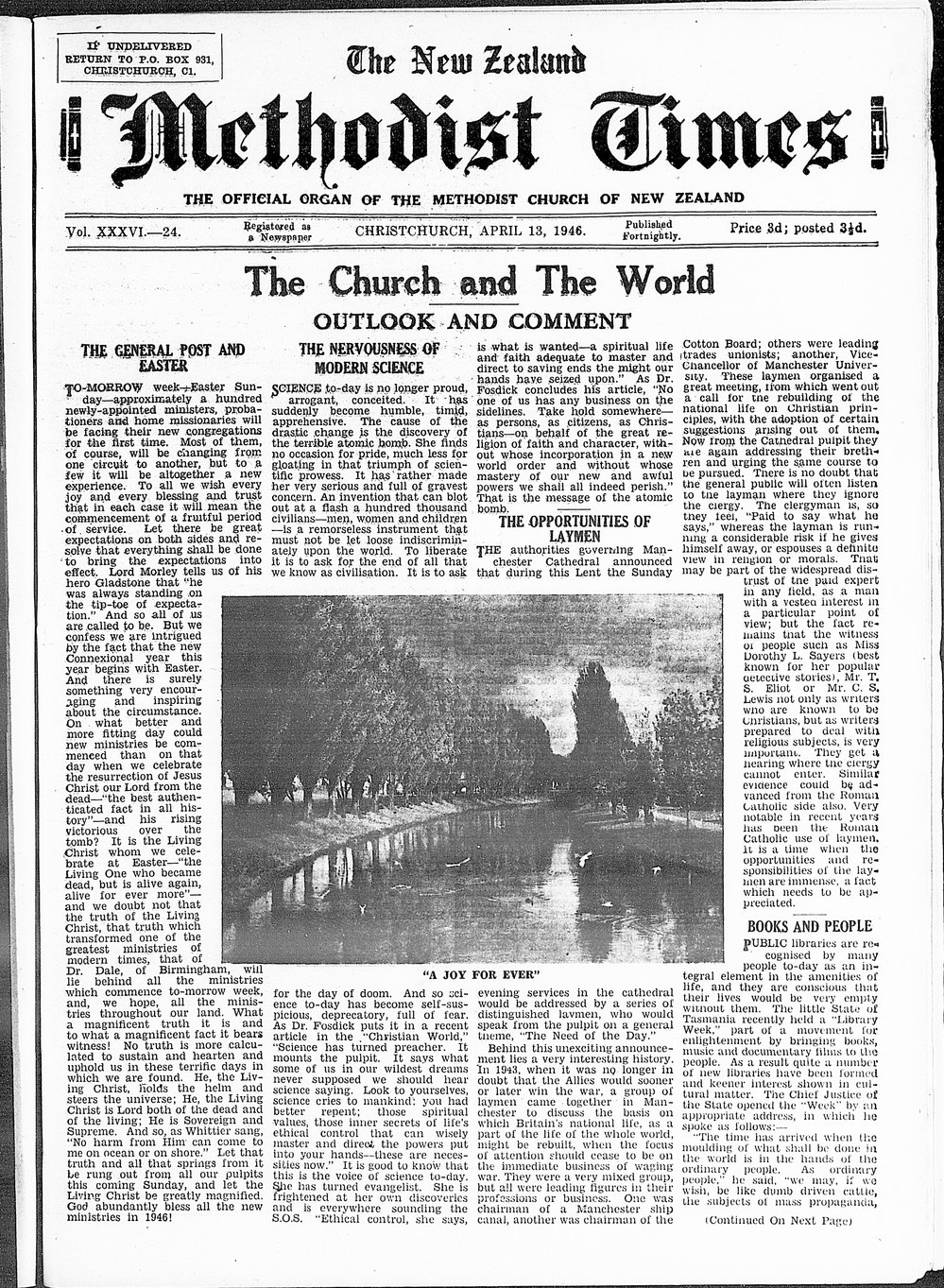 The New Zealand Methodist Times: 13th April 1946