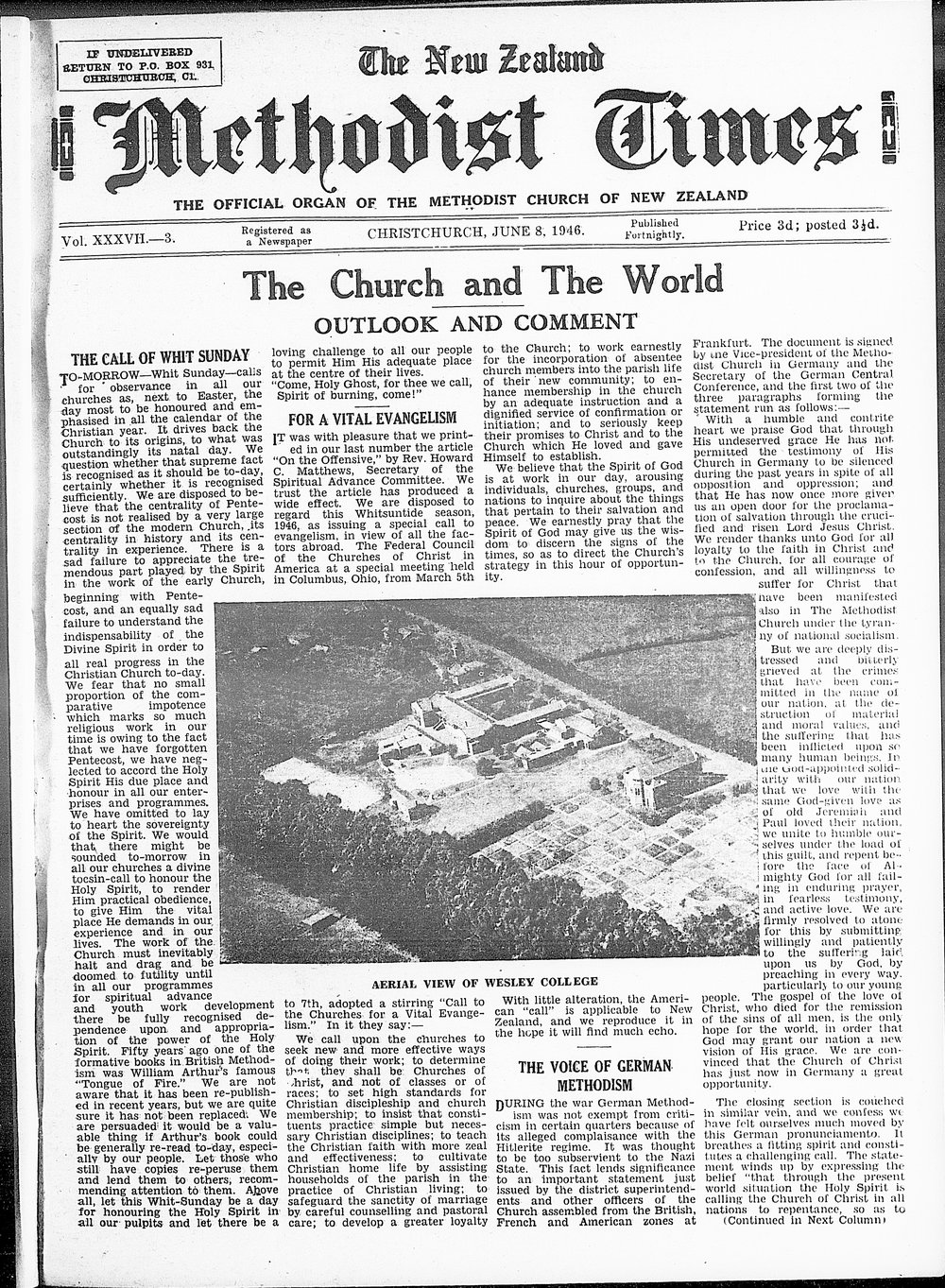 The New Zealand Methodist Times: 8th June 1946