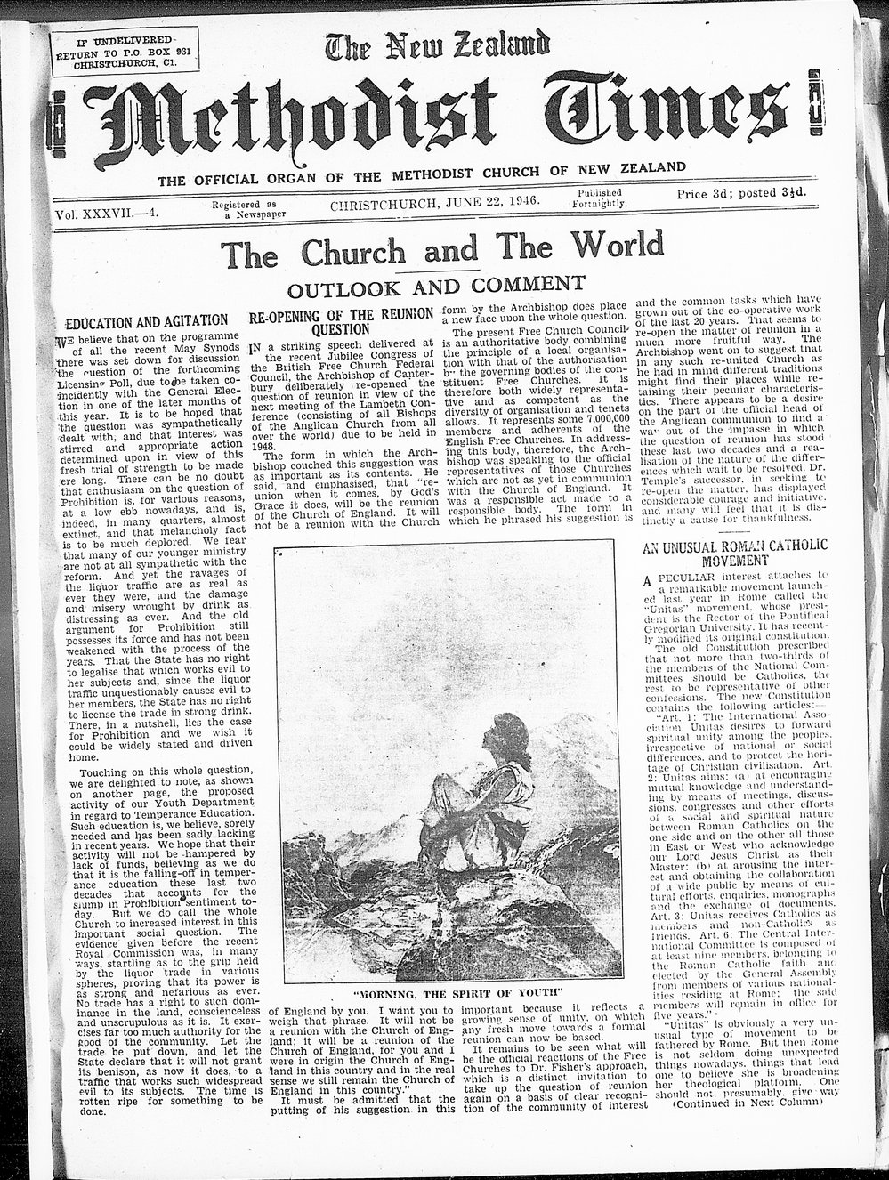 The New Zealand Methodist Times: 22nd June 1946