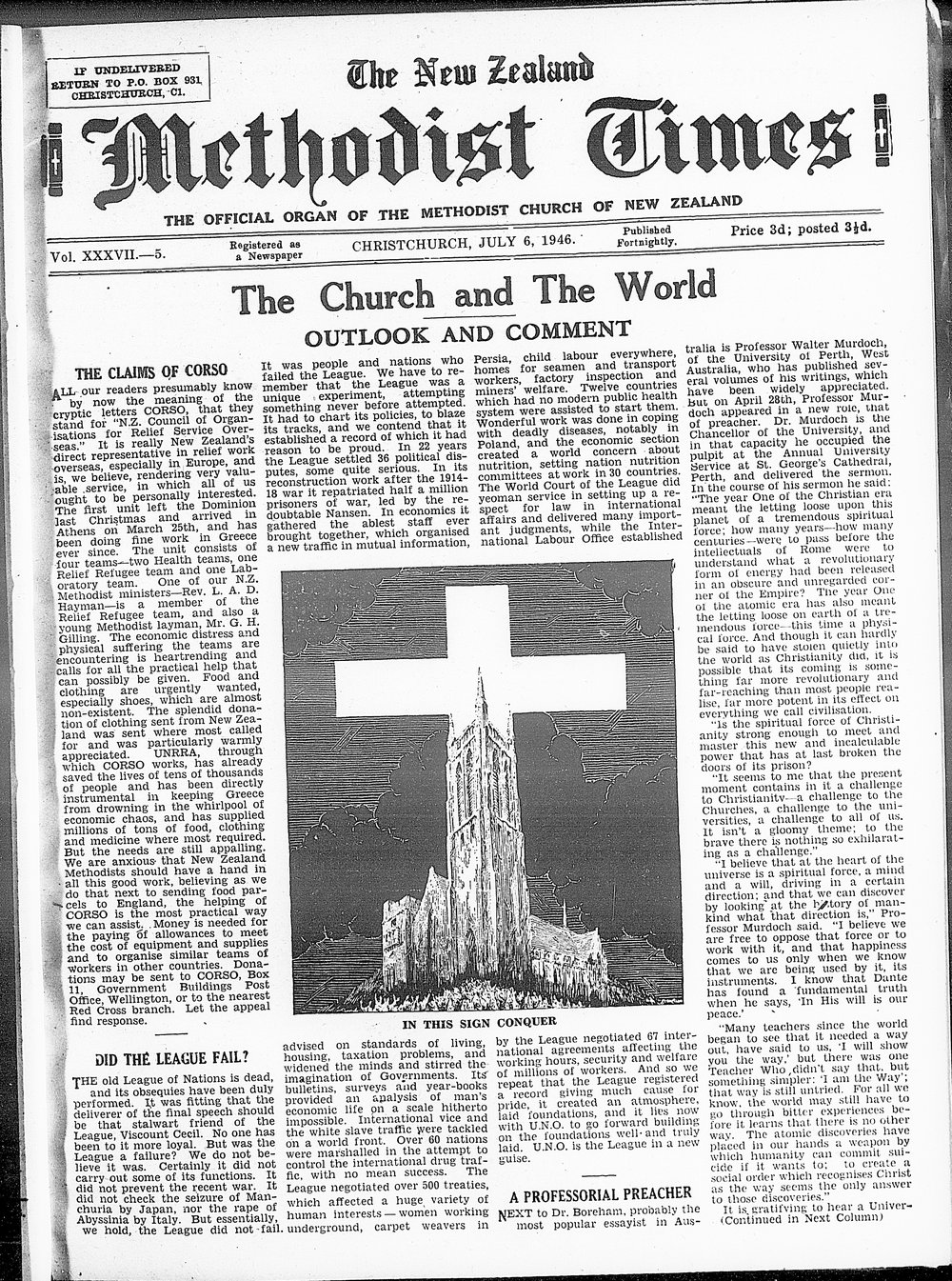 The New Zealand Methodist Times: 6th July 1946
