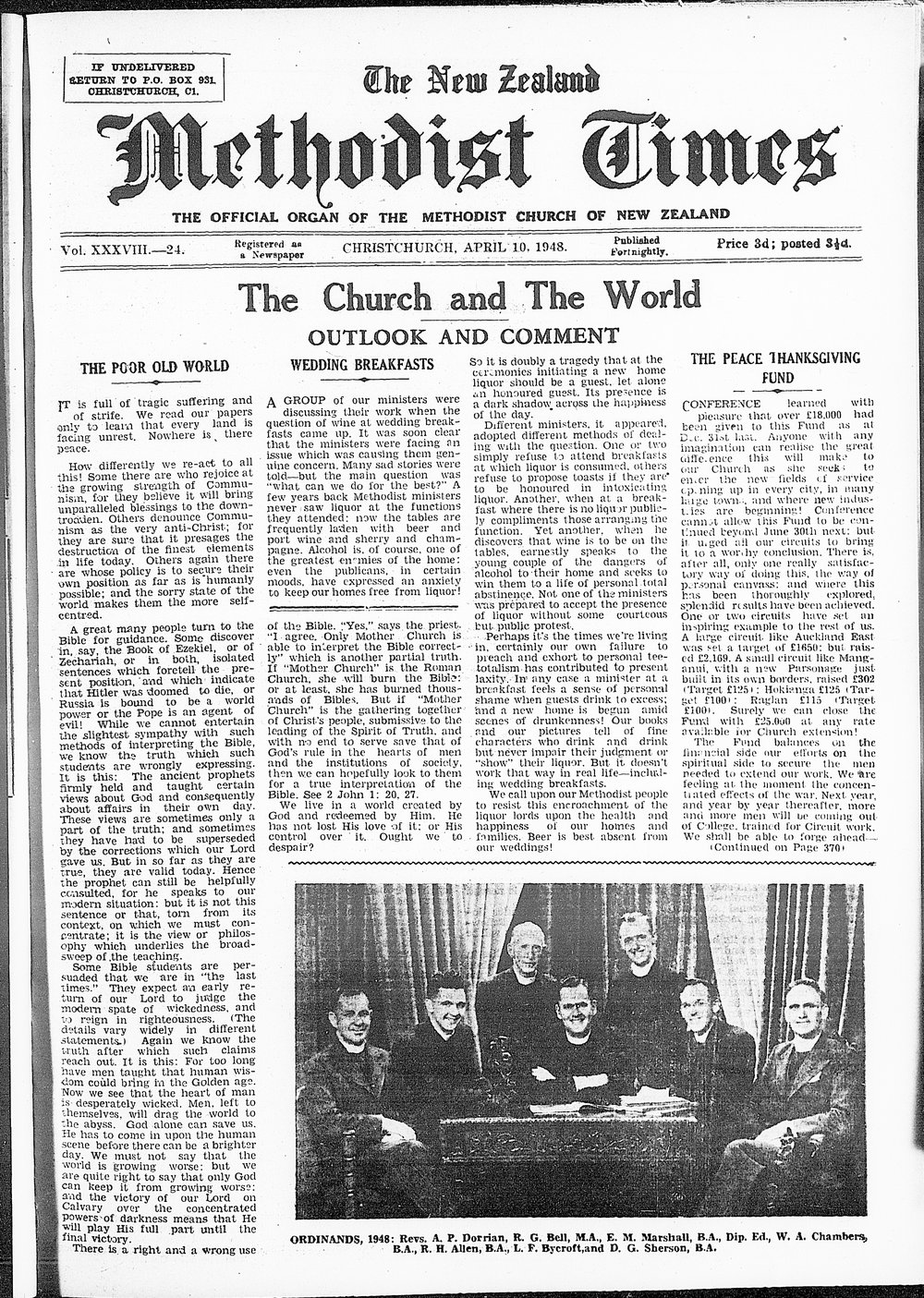 The New Zealand Methodist Times: 10th April 1948