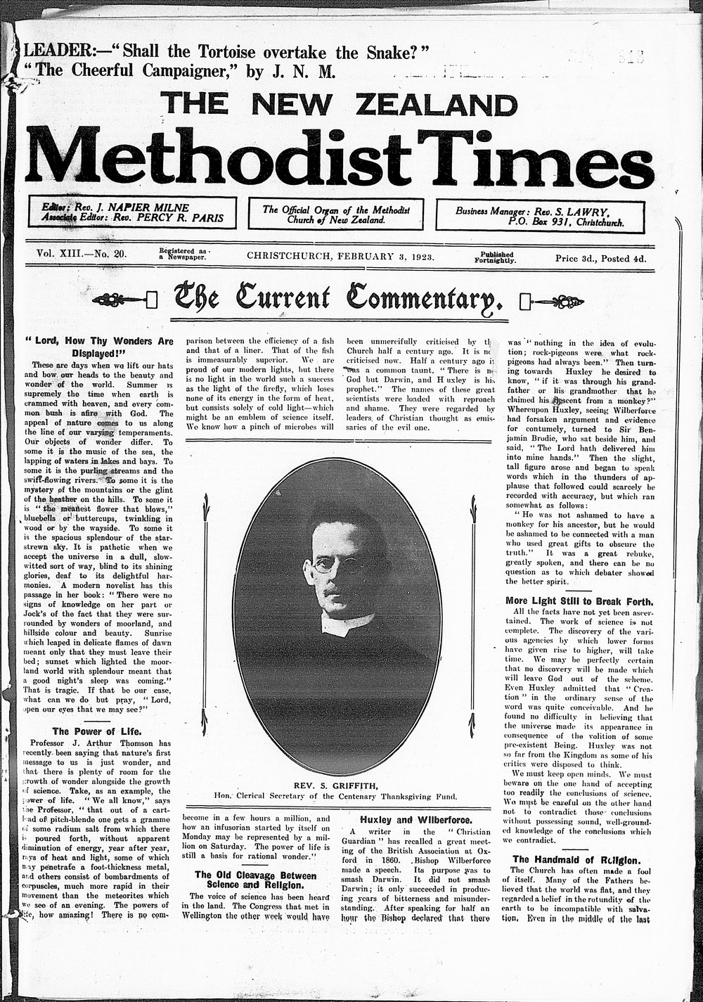 The New Zealand Methodist Times: 3rd February 1923
