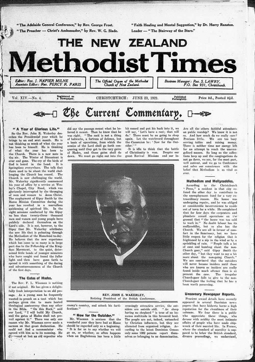 The New Zealand Methodist Times: 23rd June 1923