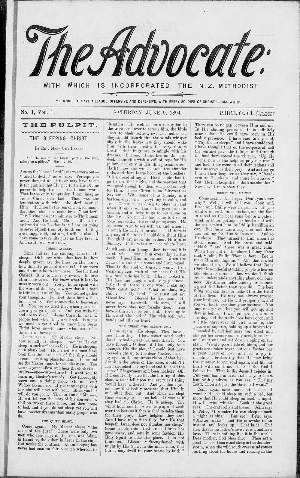 The Advocate: 9th June 1894
