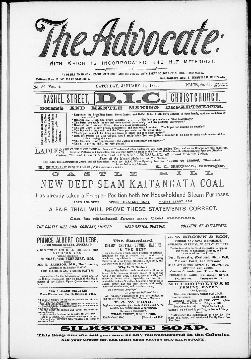 The Advocate: 11th January 1896