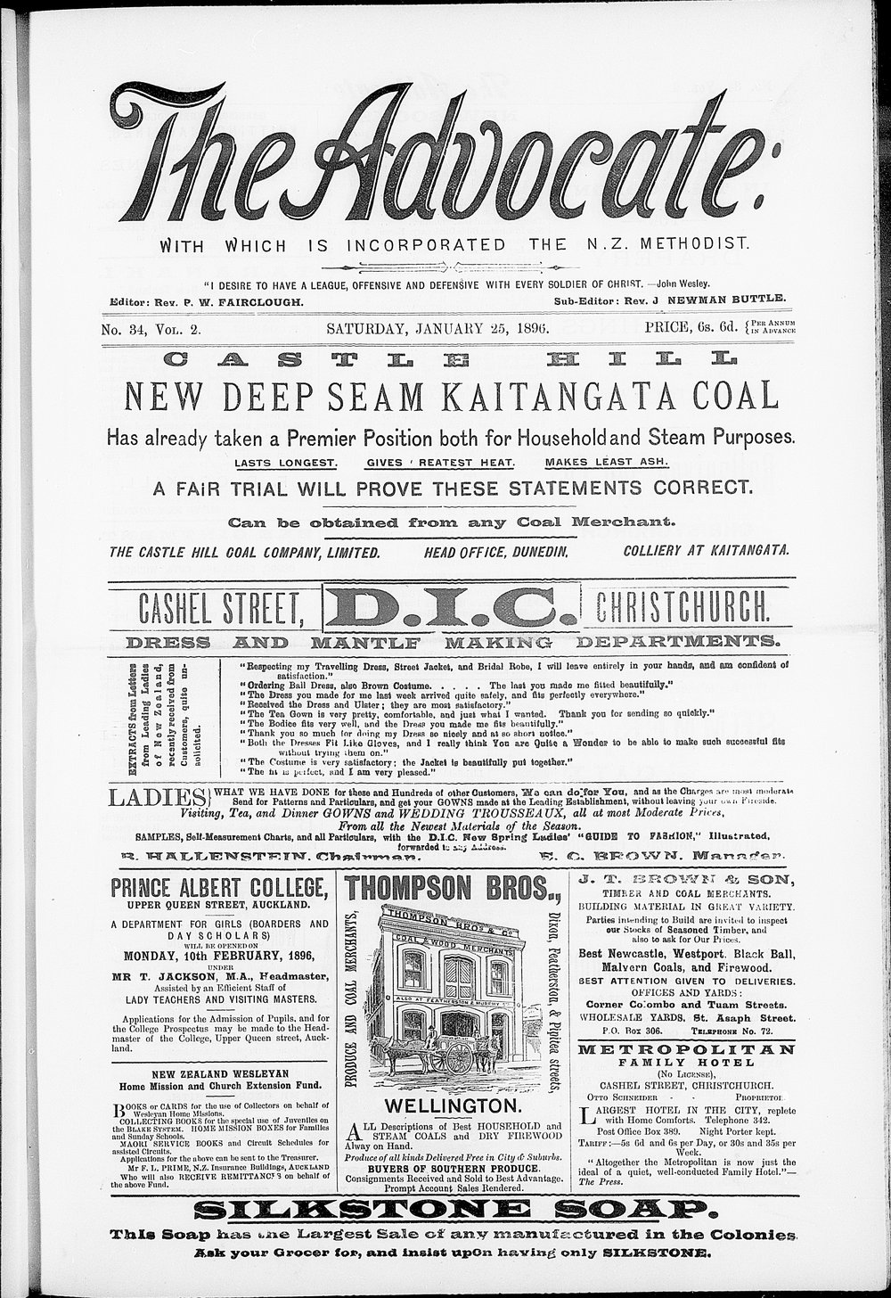 The Advocate: 25th January 1896