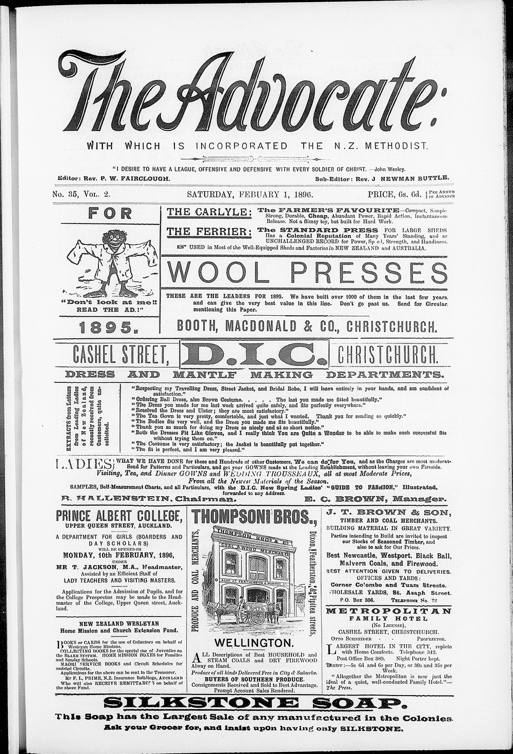 The Advocate: 1st February 1896