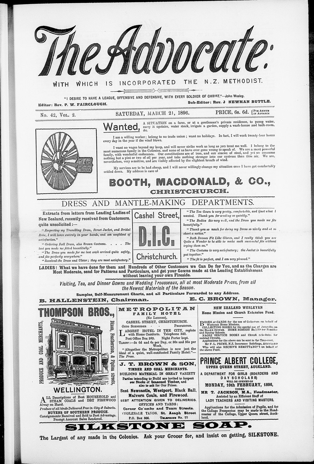 The Advocate: 21st March 1896