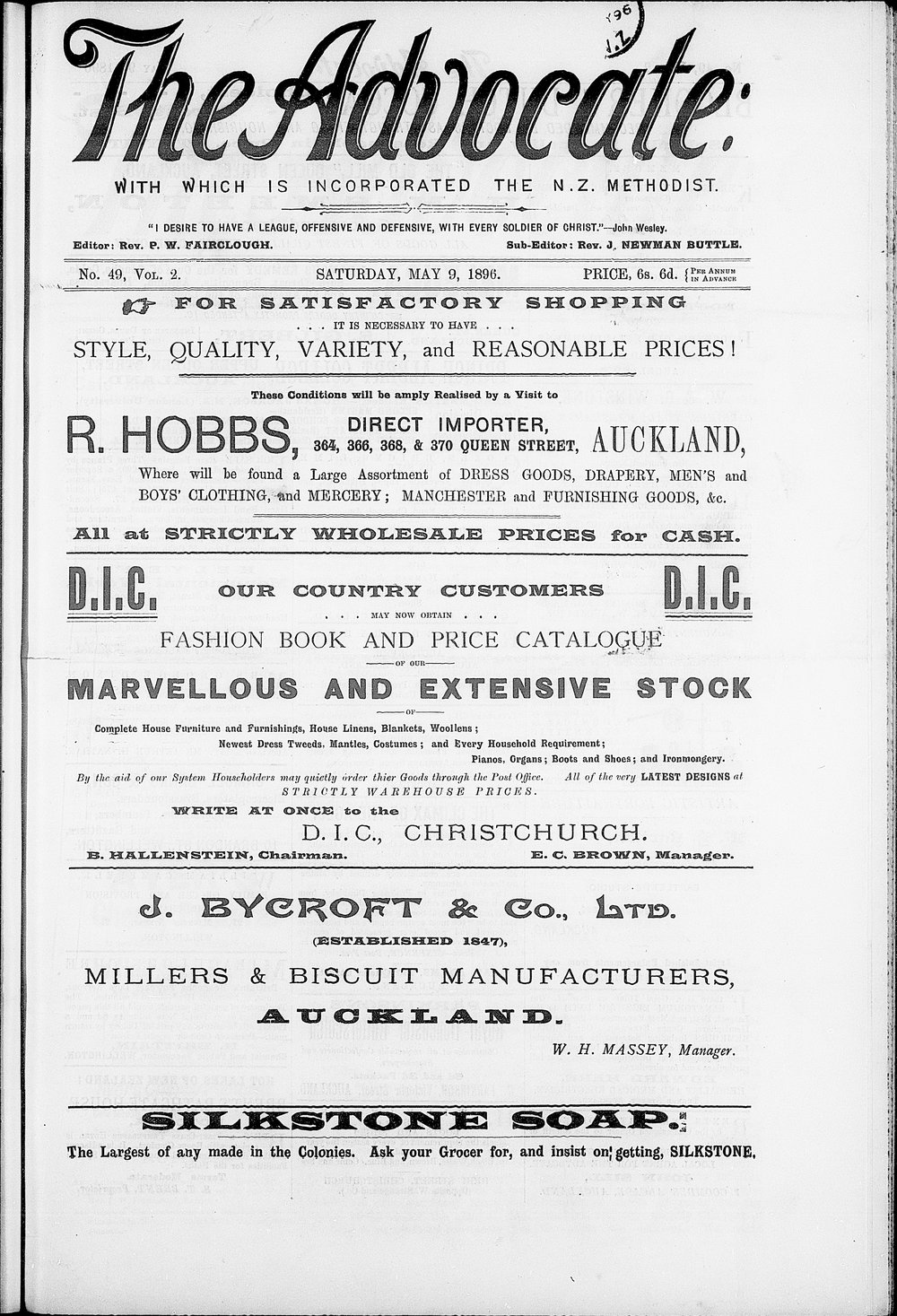 The Advocate: 9th May 1896