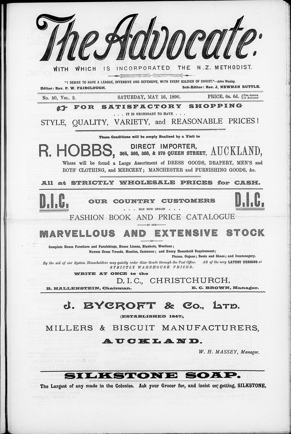 The Advocate: 16th May 1896