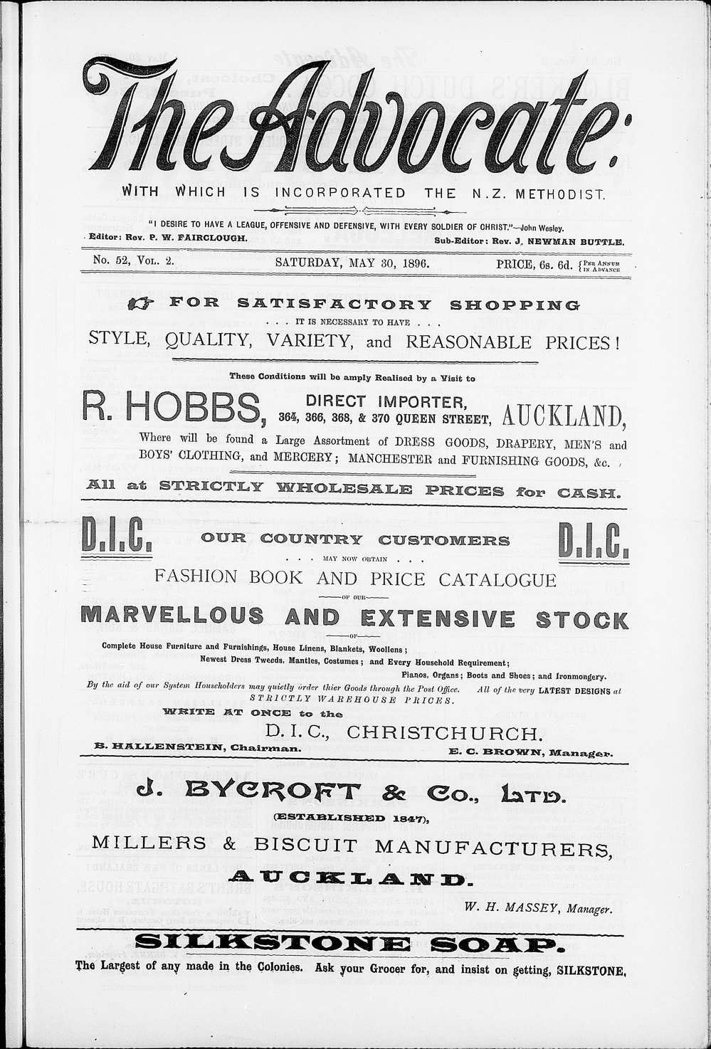 The Advocate: 30th May 1896