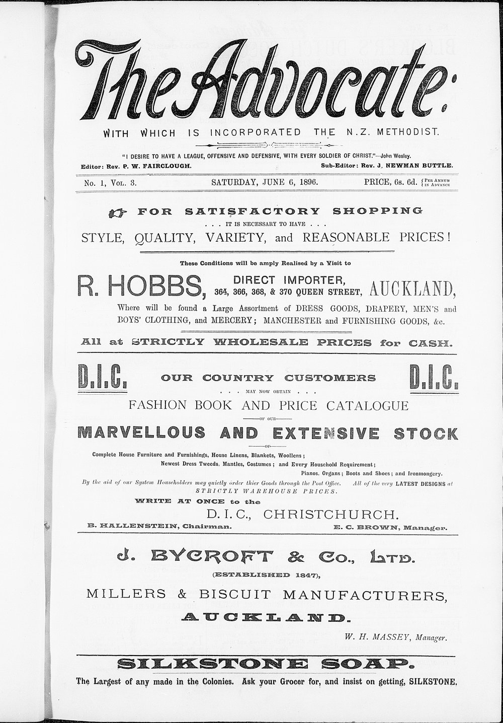 The Advocate: 6th June 1896