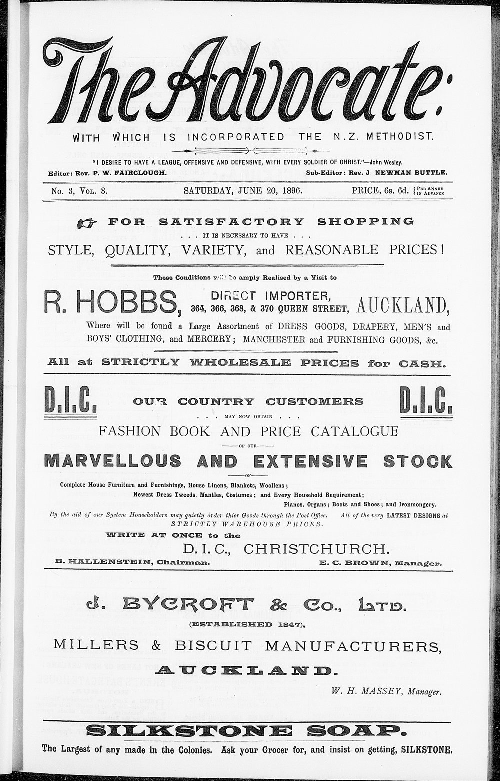 The Advocate: 20th June 1896