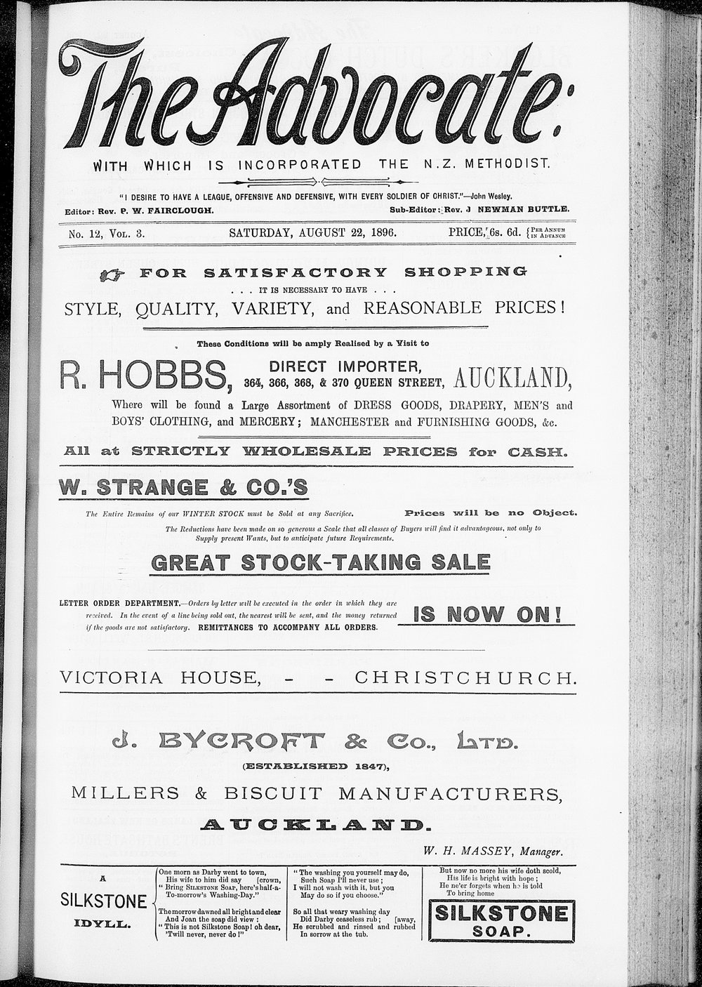 The Advocate: 22nd August 1896