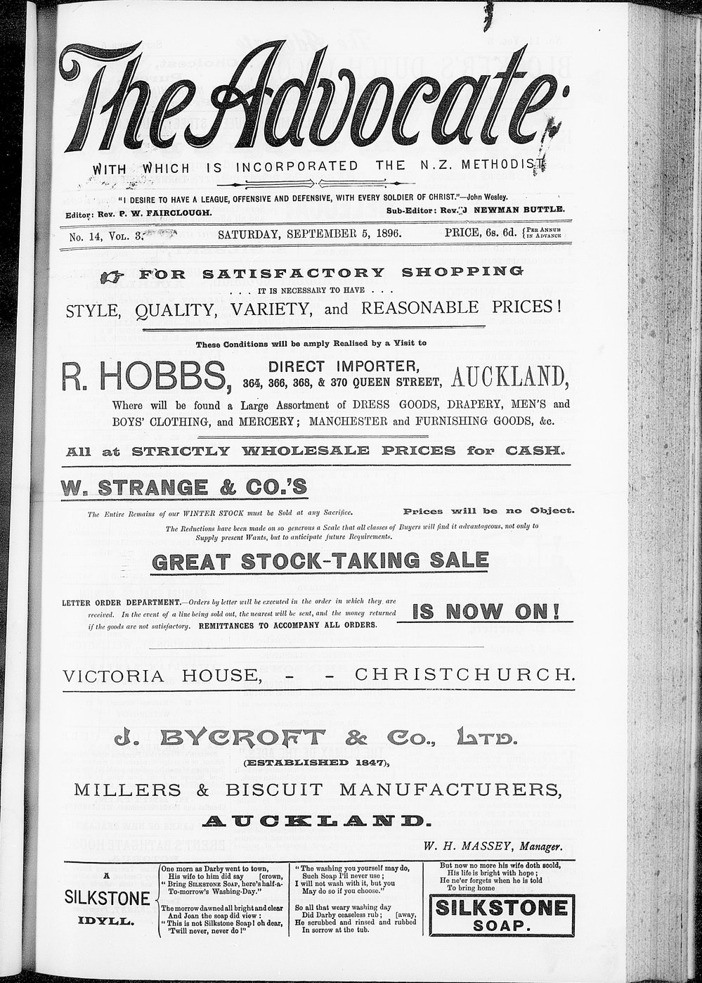 The Advocate: 5th September 1896