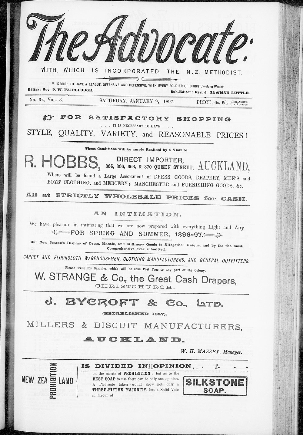 The Advocate: 9th January 1897