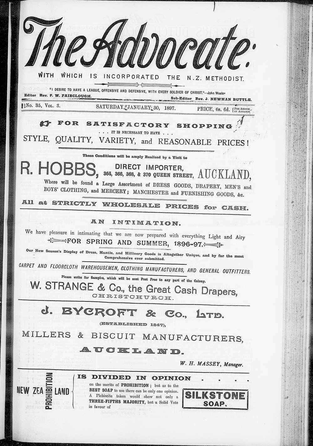 The Advocate: 30th January 1897