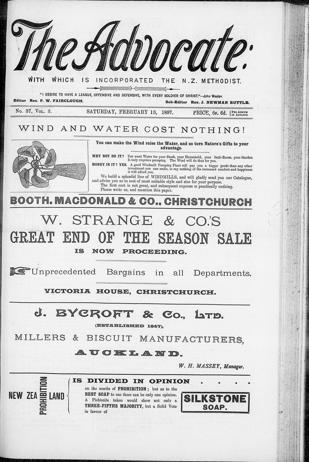 The Advocate: 13th February 1897