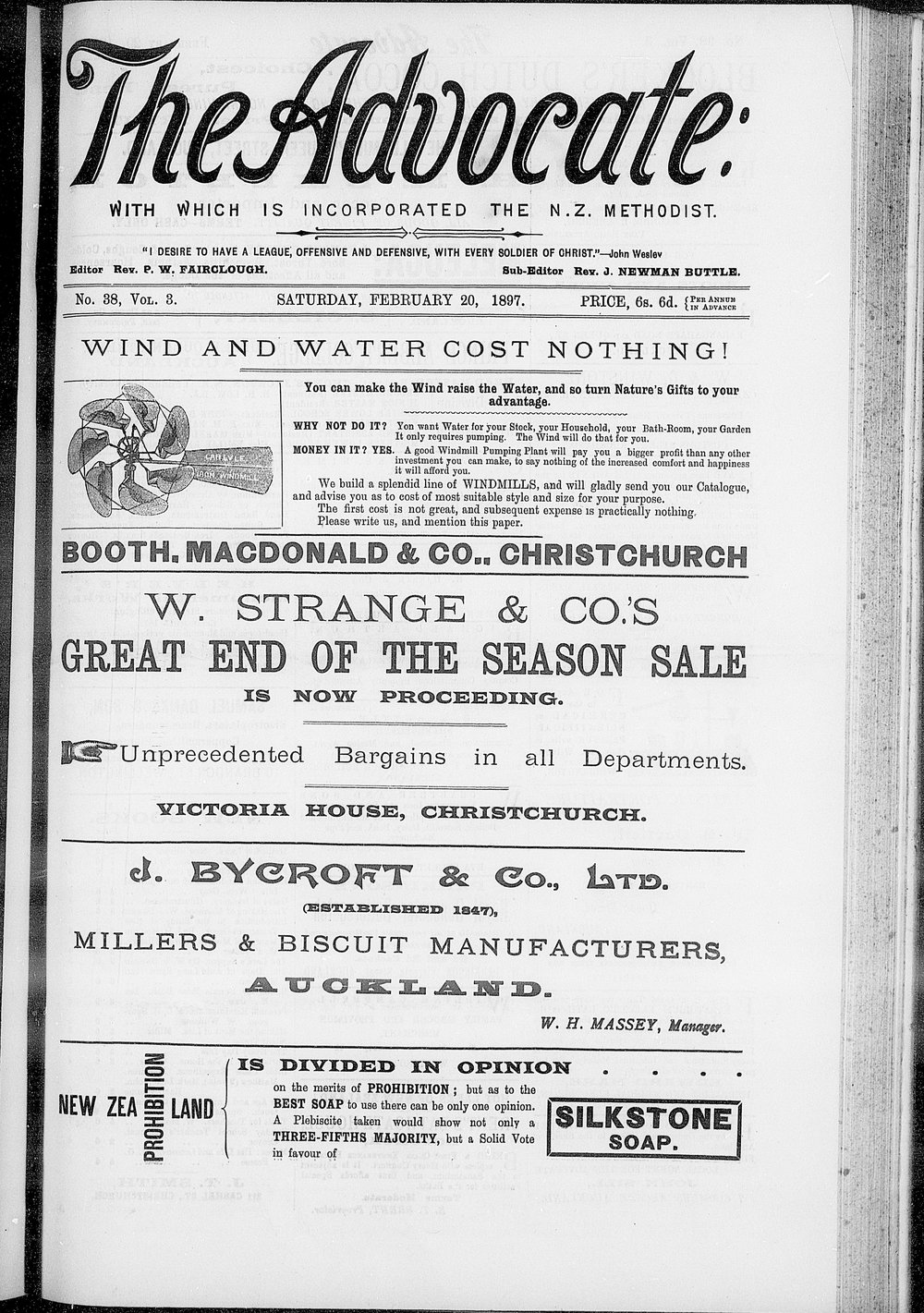 The Advocate: 20th February 1897