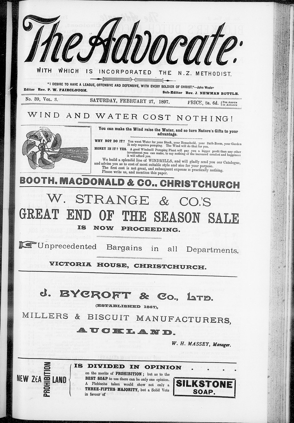 The Advocate: 27th February 1897