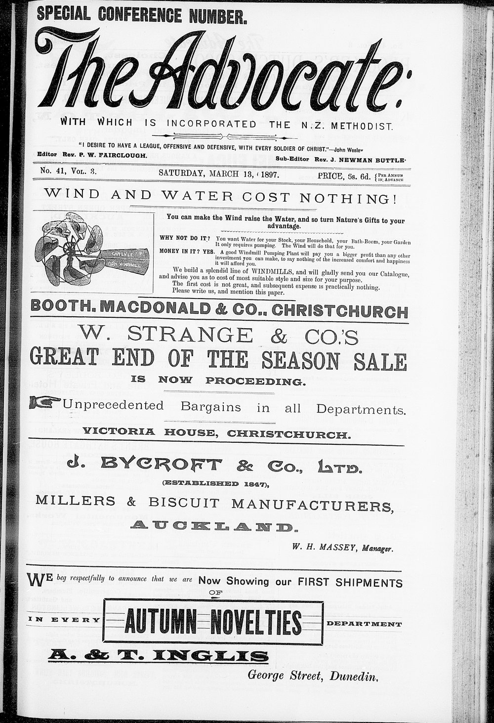 The Advocate: 13th March 1897