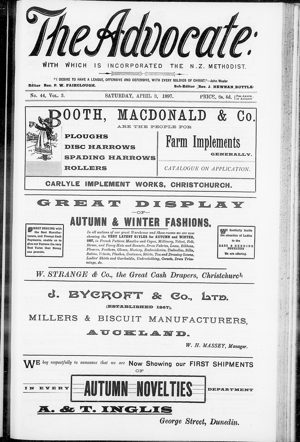 The Advocate: 3rd April 1897