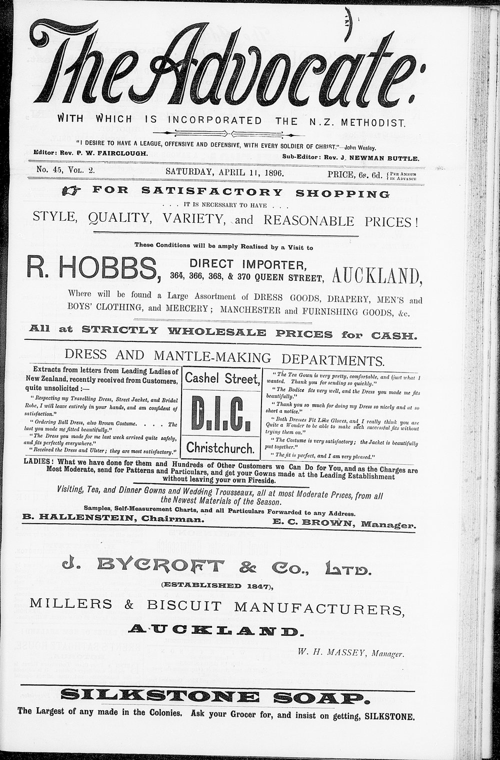 The Advocate: 10th April 1897