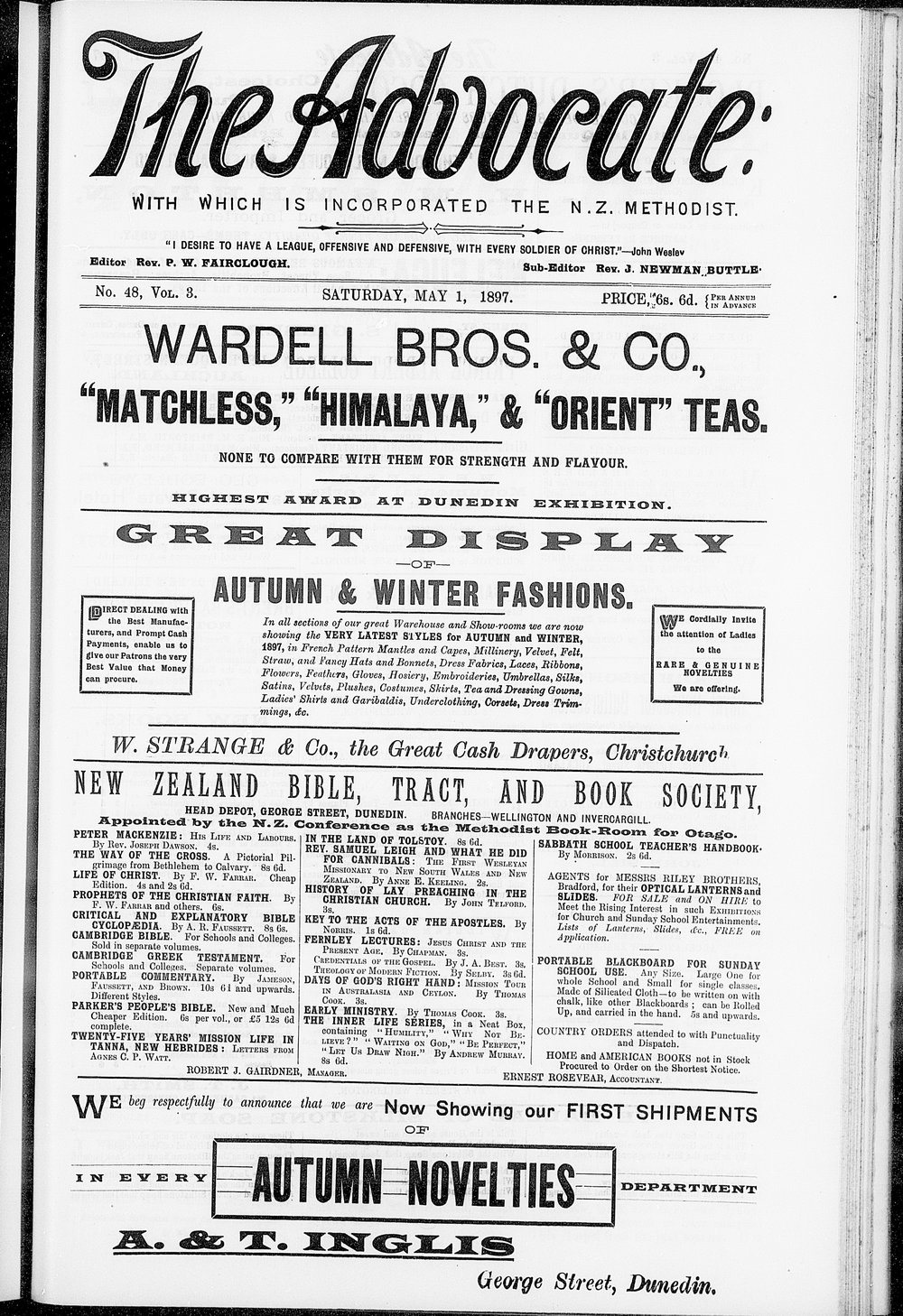 The Advocate: 1st May 1897