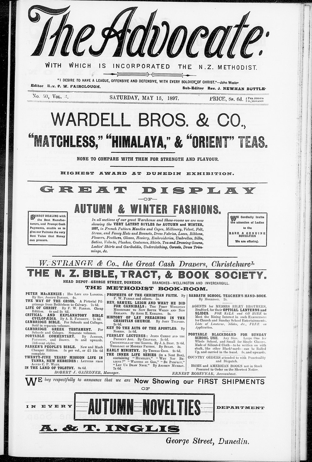 The Advocate: 15th May 1897