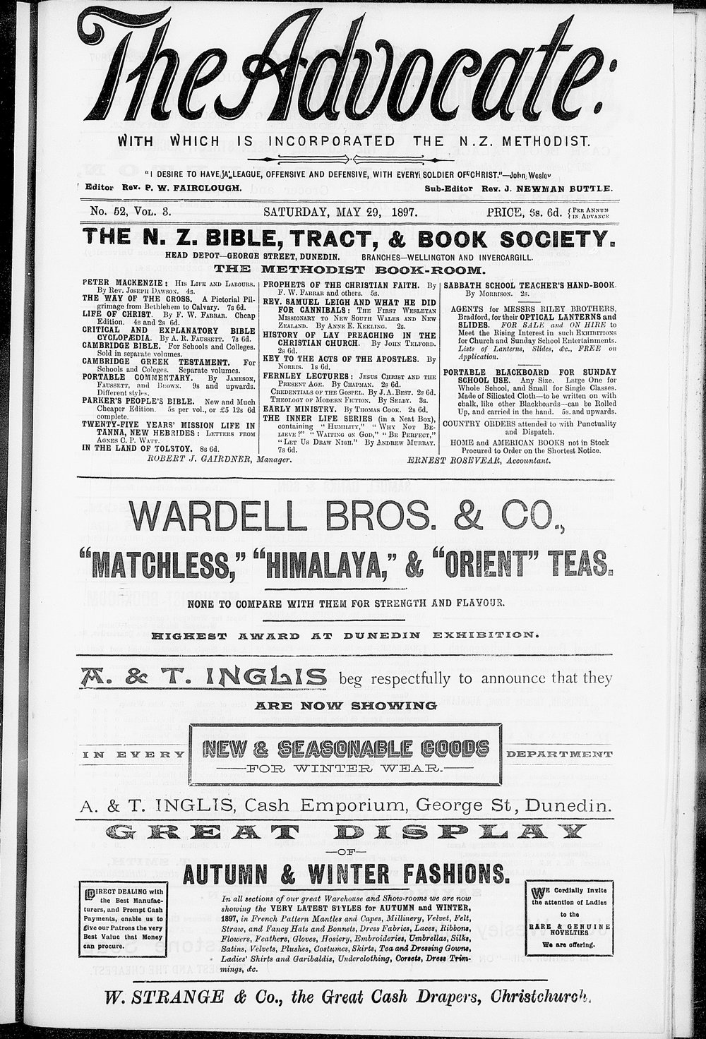 The Advocate: 29th May 1897
