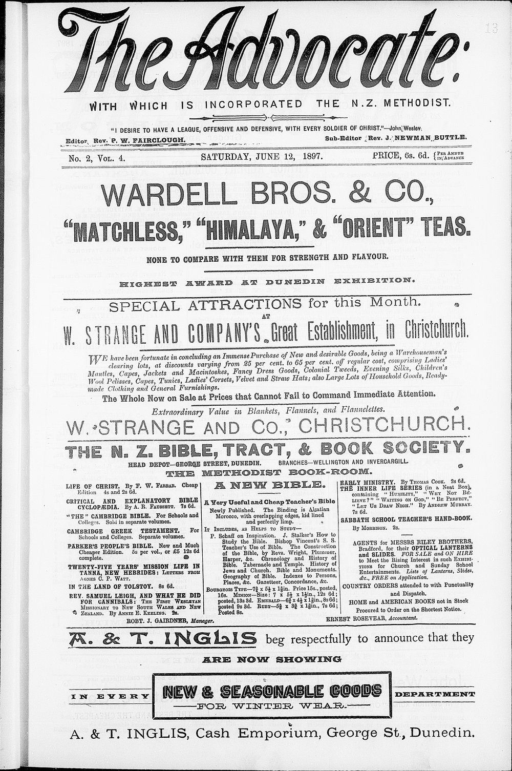 The Advocate: 12th June 1897