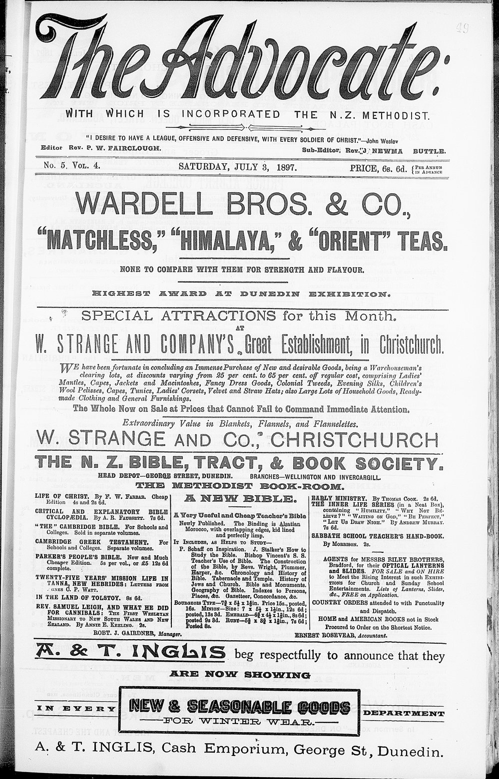 The Advocate: 3rd July 1897