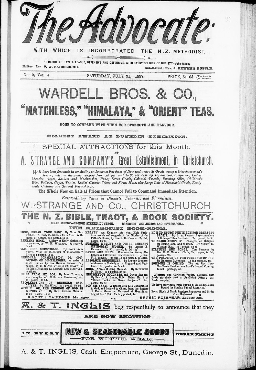 The Advocate: 31st July 1897