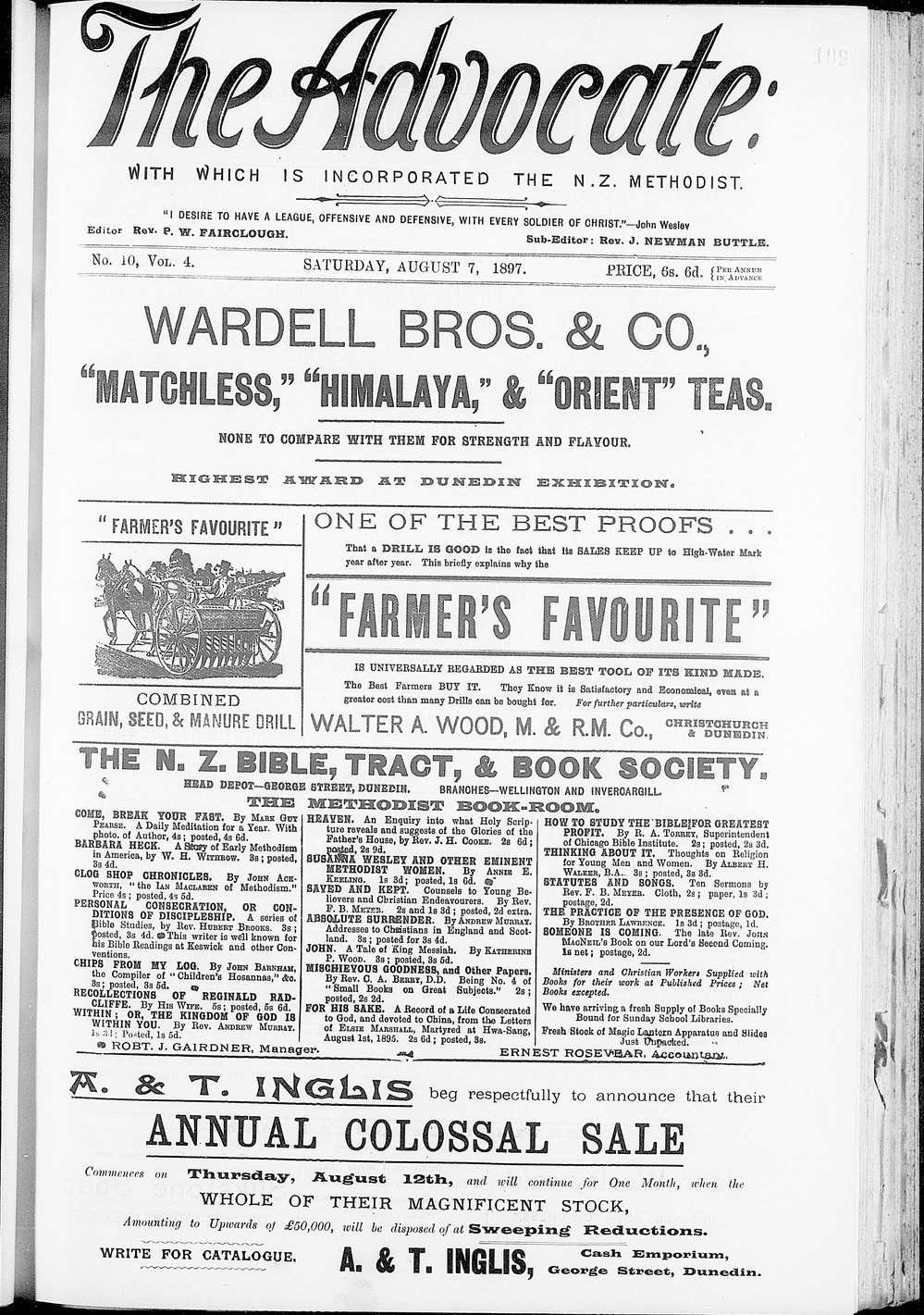 The Advocate: 7th August 1897