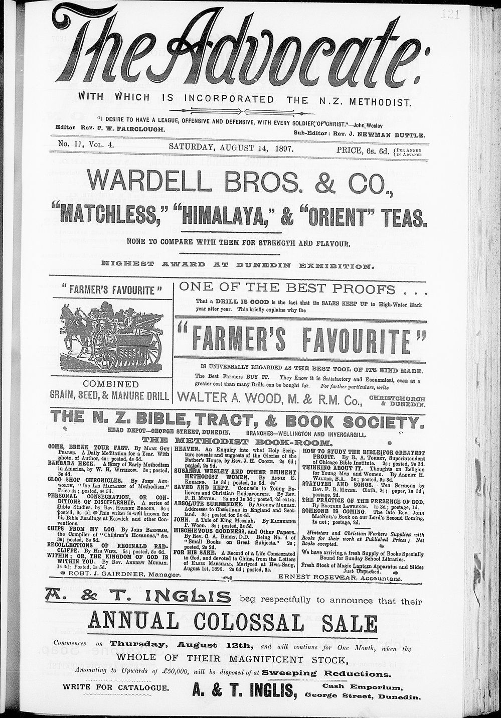 The Advocate: 14th August 1897