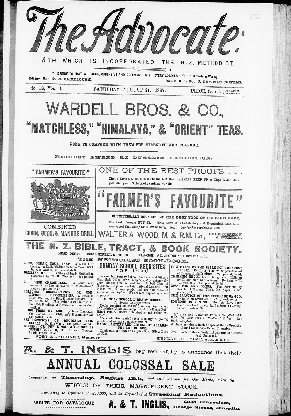 The Advocate: 21st August 1897