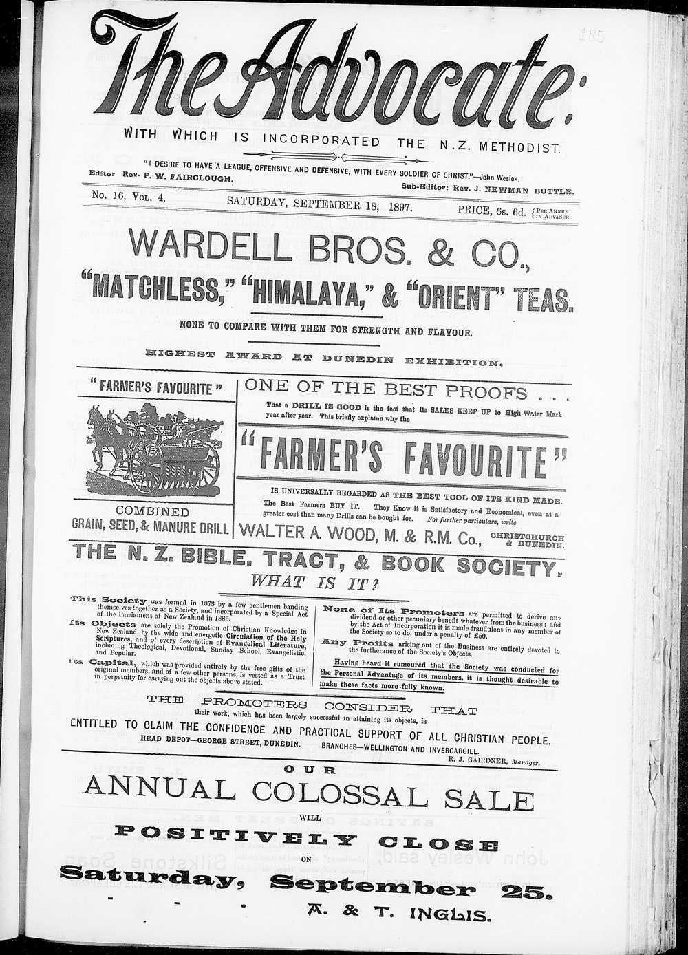 The Advocate: 18th September 1897