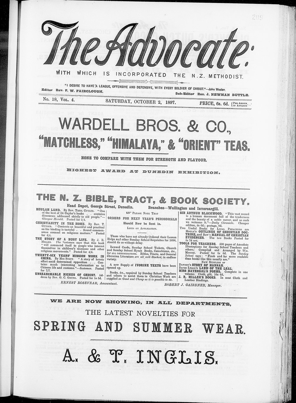 The Advocate: 2nd October 1897