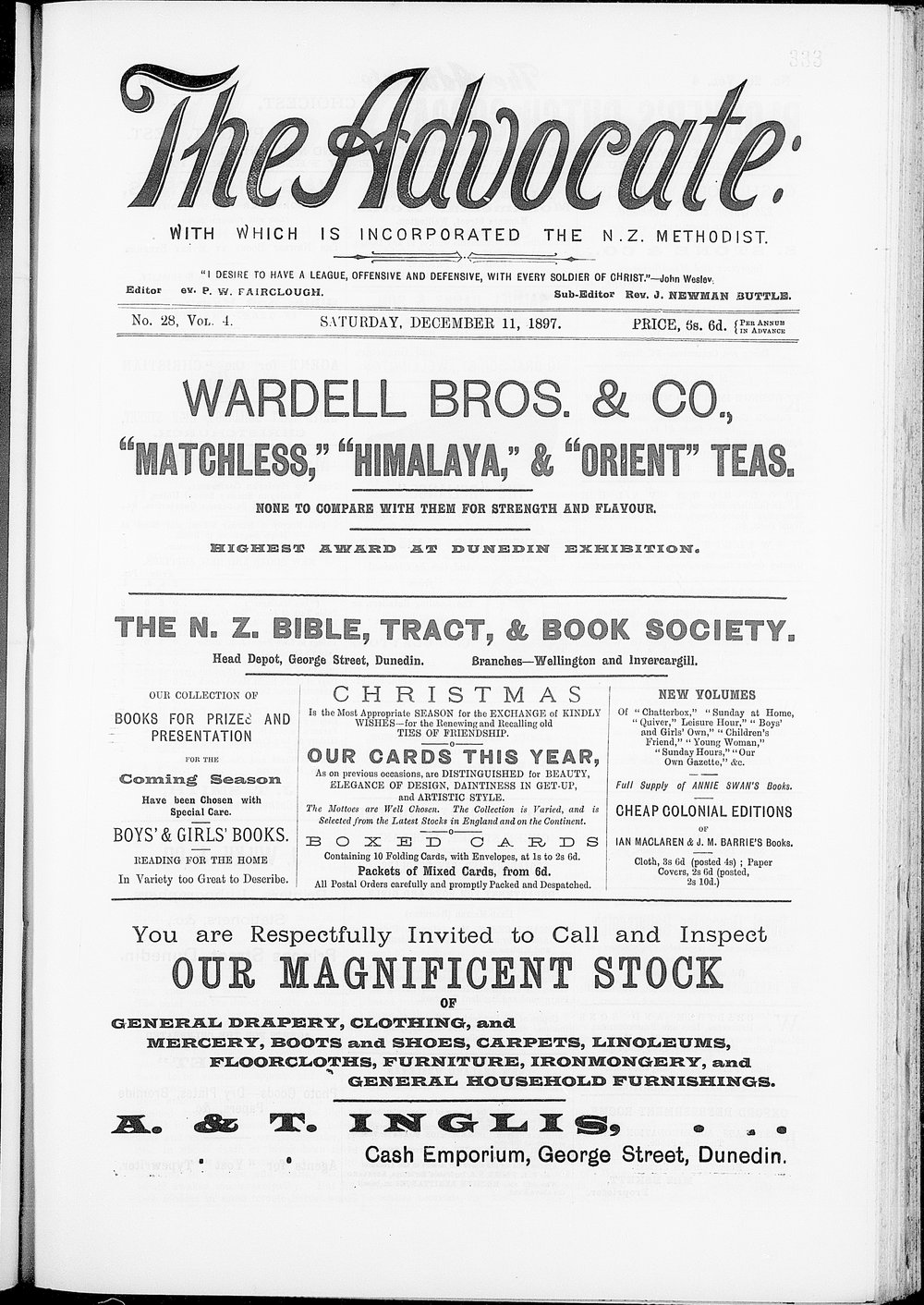 The Advocate: 11th December 1897