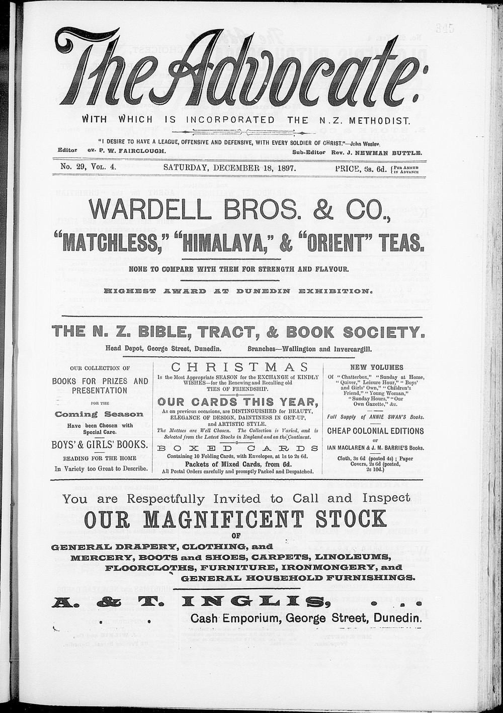 The Advocate: 18th December 1897