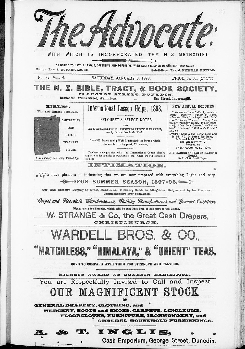 The Advocate: 8th January 1898
