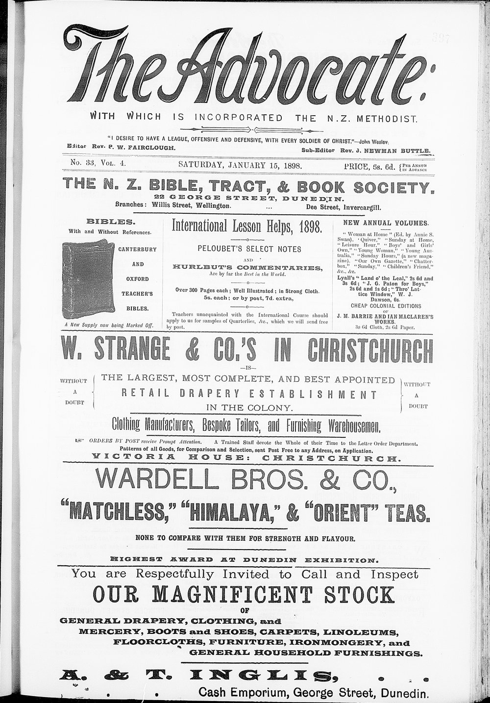 The Advocate: 15th January 1898