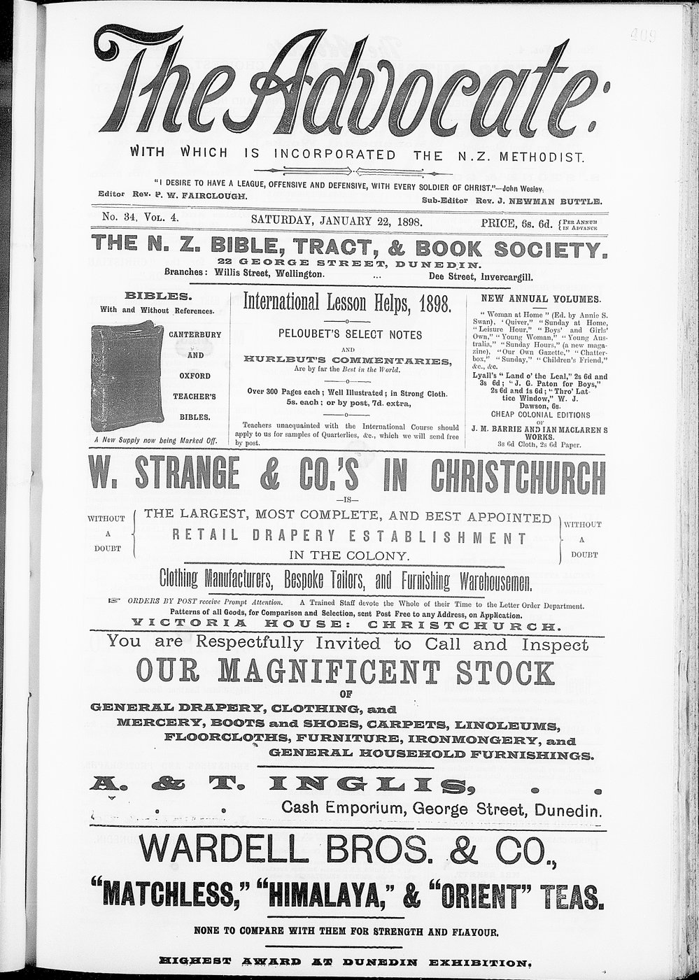 The Advocate: 22nd January 1898