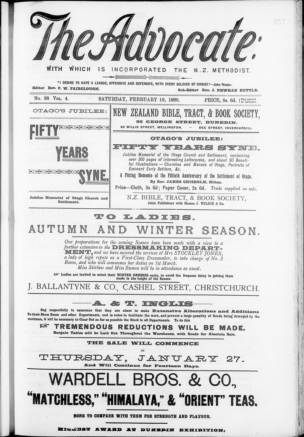 The Advocate: 19th February 1898