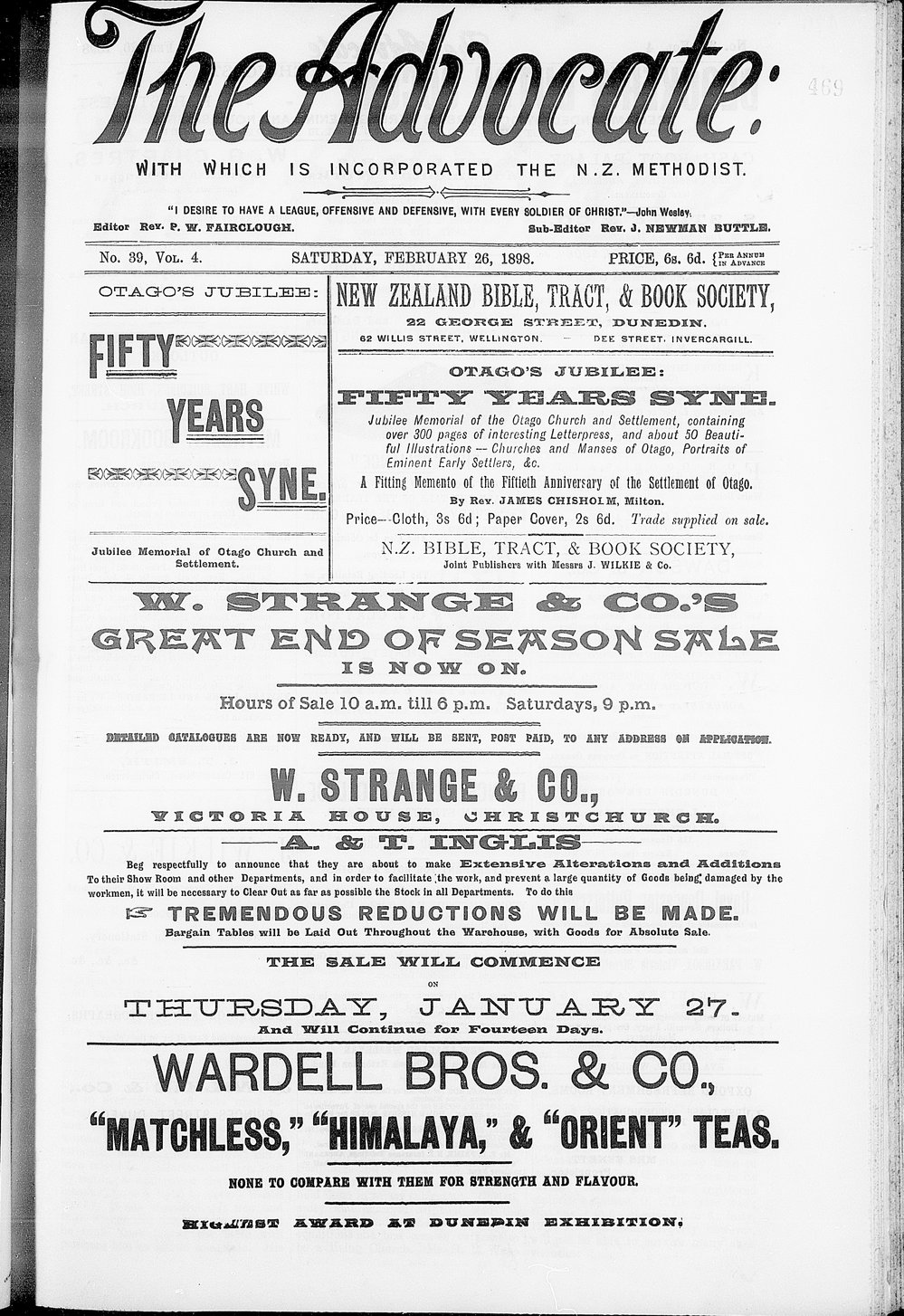 The Advocate: 26th February 1898
