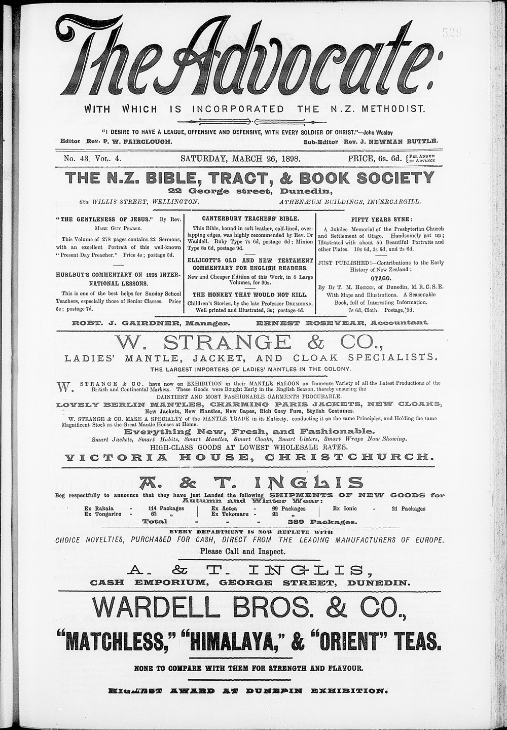 The Advocate: 26th March 1898