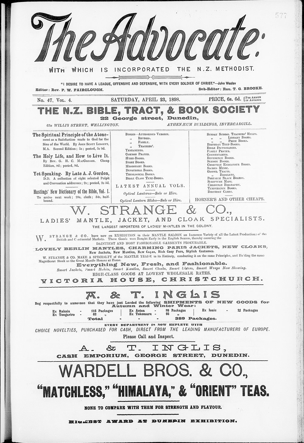 The Advocate: 23rd April 1898