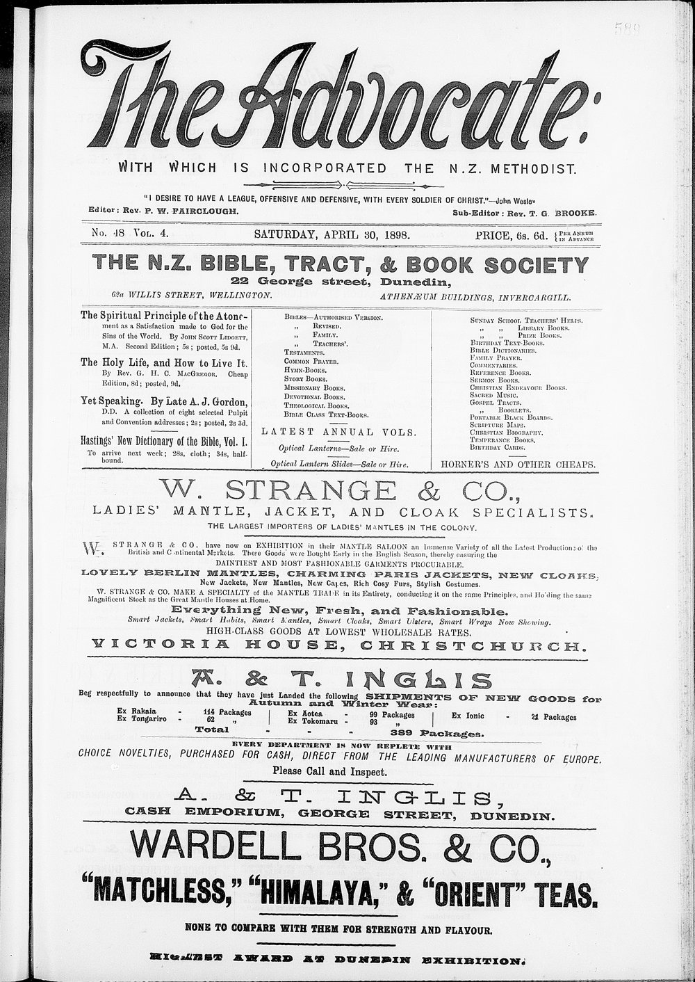 The Advocate: 30th April 1898