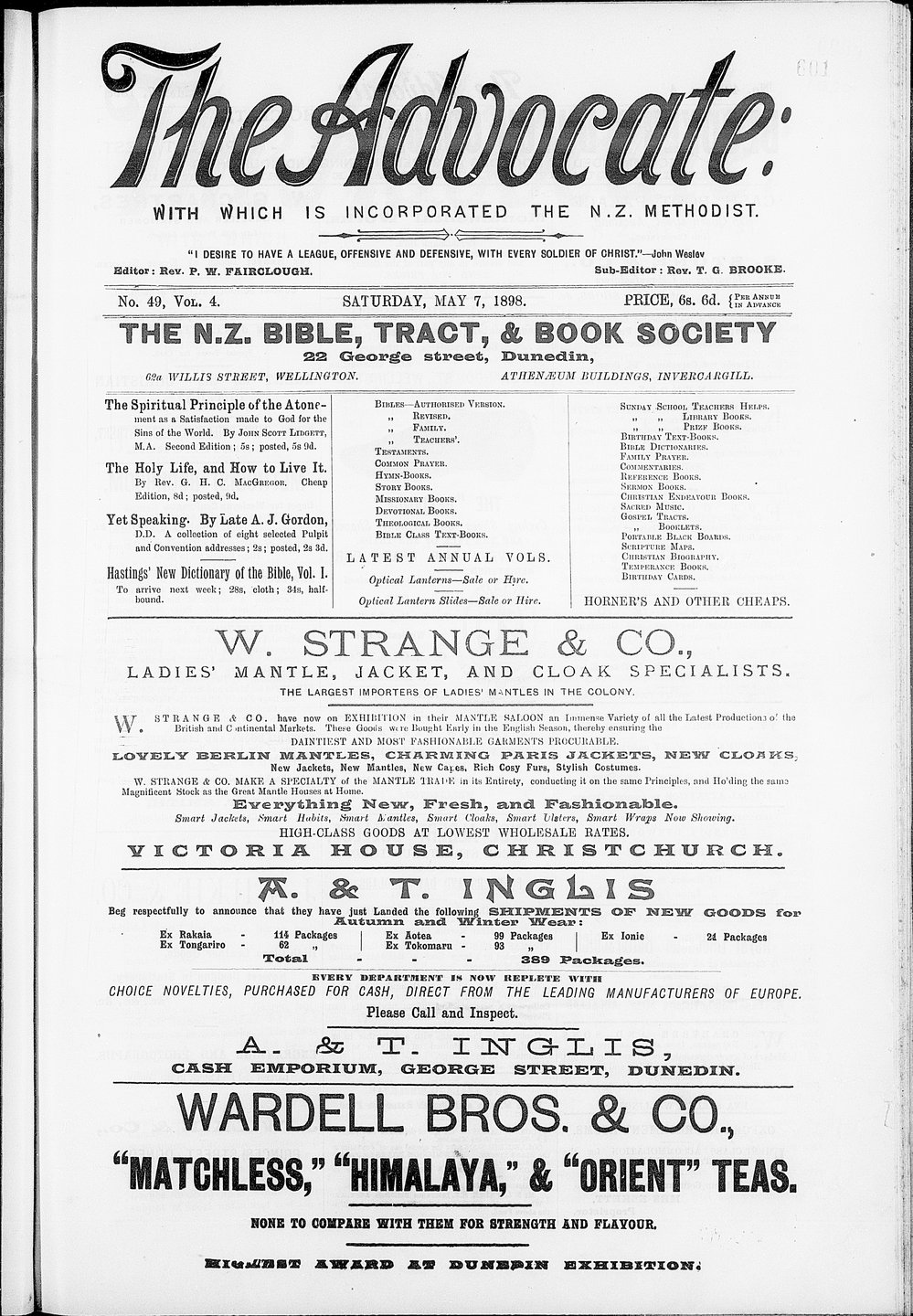 The Advocate: 7th May 1898